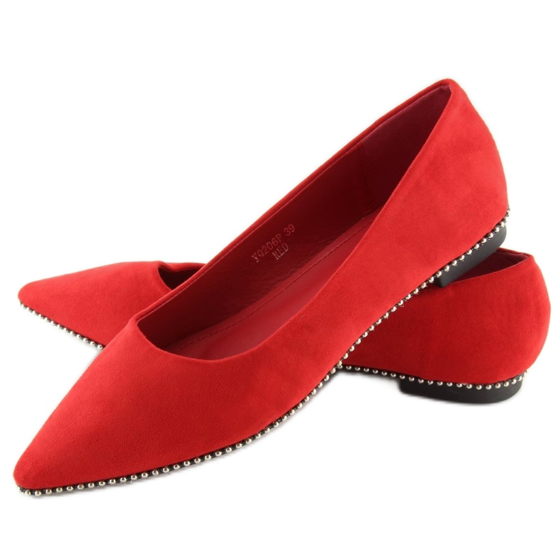 Rote Damenballerinas YQ206 Rot 1