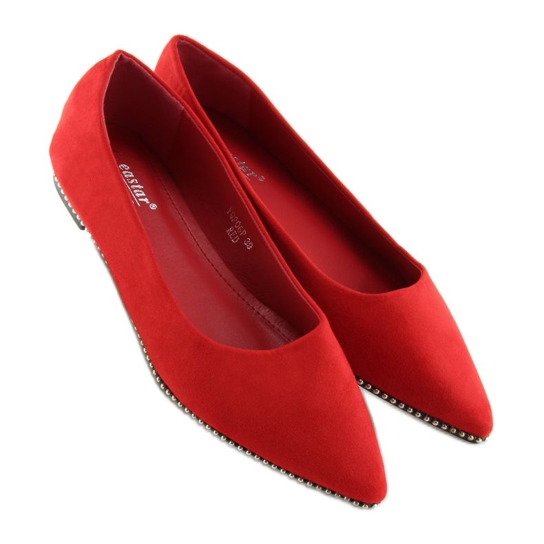 Rote Damenballerinas YQ206 Rot 2