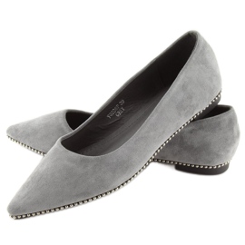 Graue Ballerinas für Frauen YQ206 grau 1
