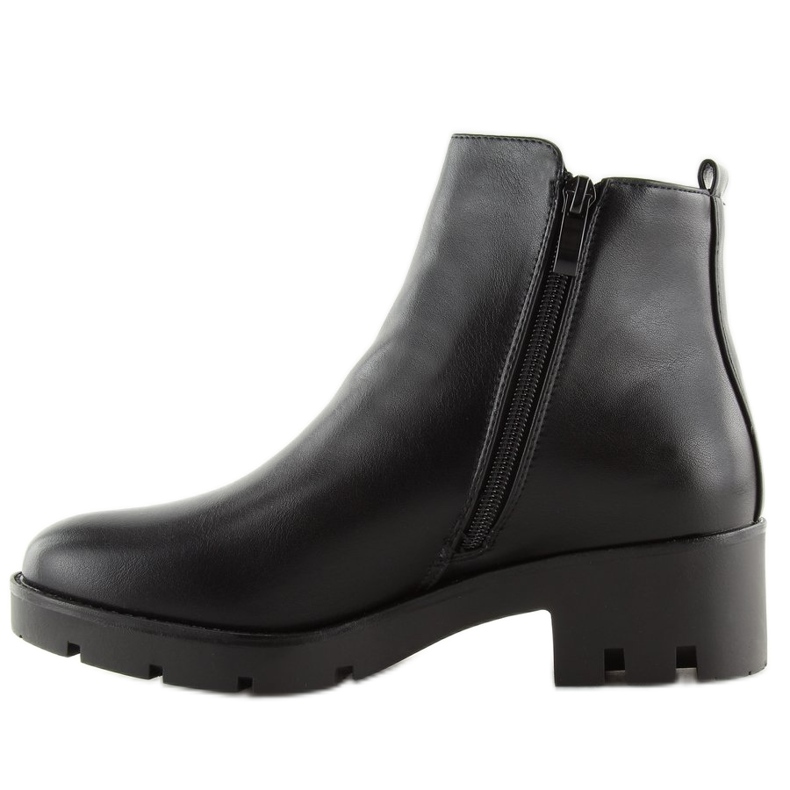 Schwarze Stiefel mit dicken Sohlen NC692 schwarz 2