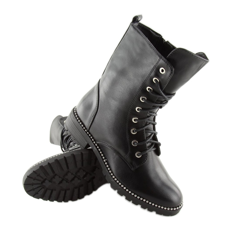 Schwarze Arbeitsstiefel für Damen NC238 Schwarz 2