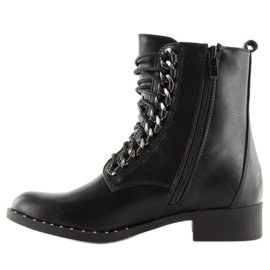 Schwarze Arbeitsstiefel für Damen NC236 schwarz 1