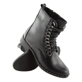 Schwarze Arbeitsstiefel für Damen NC236 schwarz 2