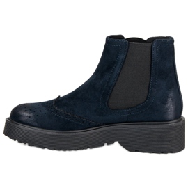 Corina Bequeme Wildlederstiefel blau 1