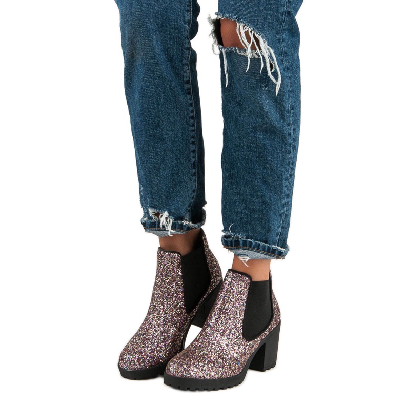 Corina Modische Jodhpurstiefel violett 2