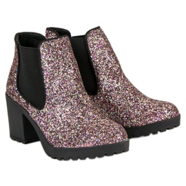 Corina Modische Jodhpurstiefel violett 1
