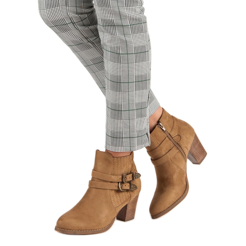 Corina Wildlederstiefeletten am Pfosten braun 1