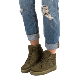 Mckeylor Creepers-Turnschuhe aus Wildleder grün 1