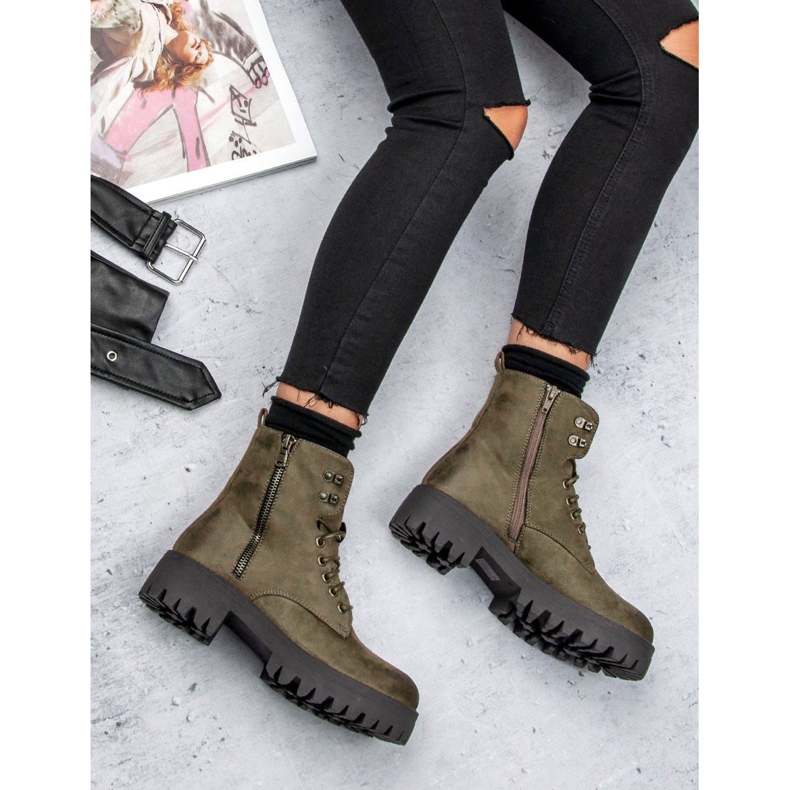 Corina Arbeiter aus geknotetem Wildleder braun 1