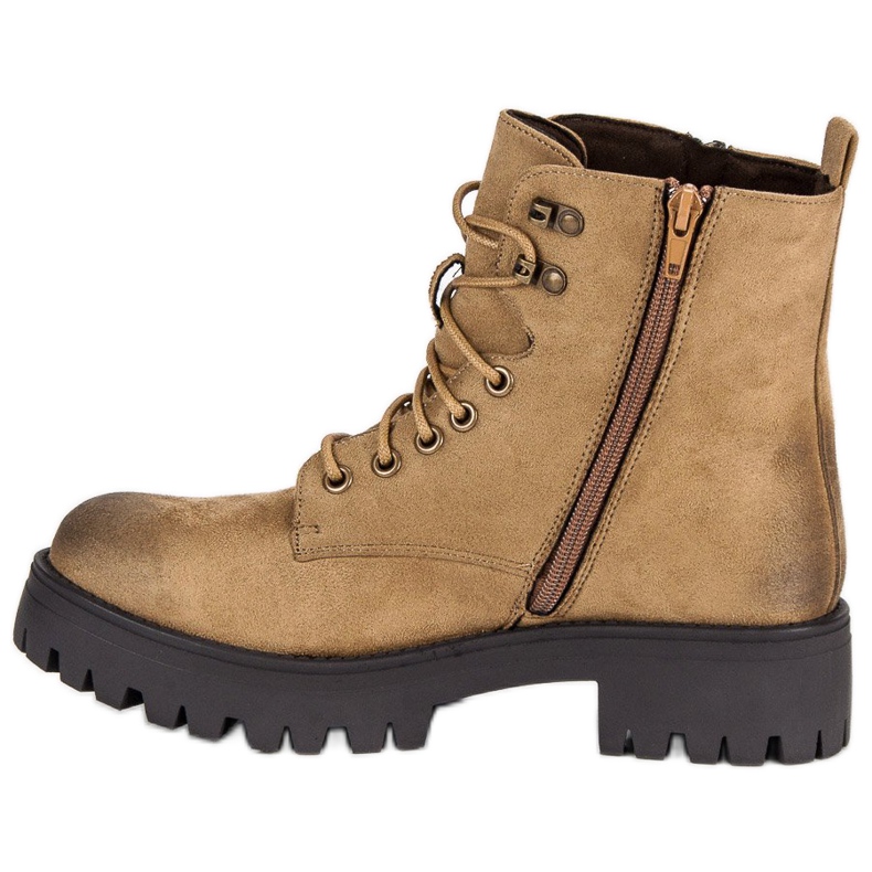 Corina Arbeiter aus geknotetem Wildleder braun 1