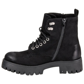 Corina Arbeiter aus geknotetem Wildleder schwarz 1