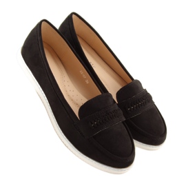 Schwarze Damen-Loafer 22-07 Schwarz 2