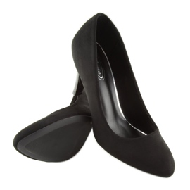 Pumps mit mandelförmigen Zehen schwarz B-41 Black 1