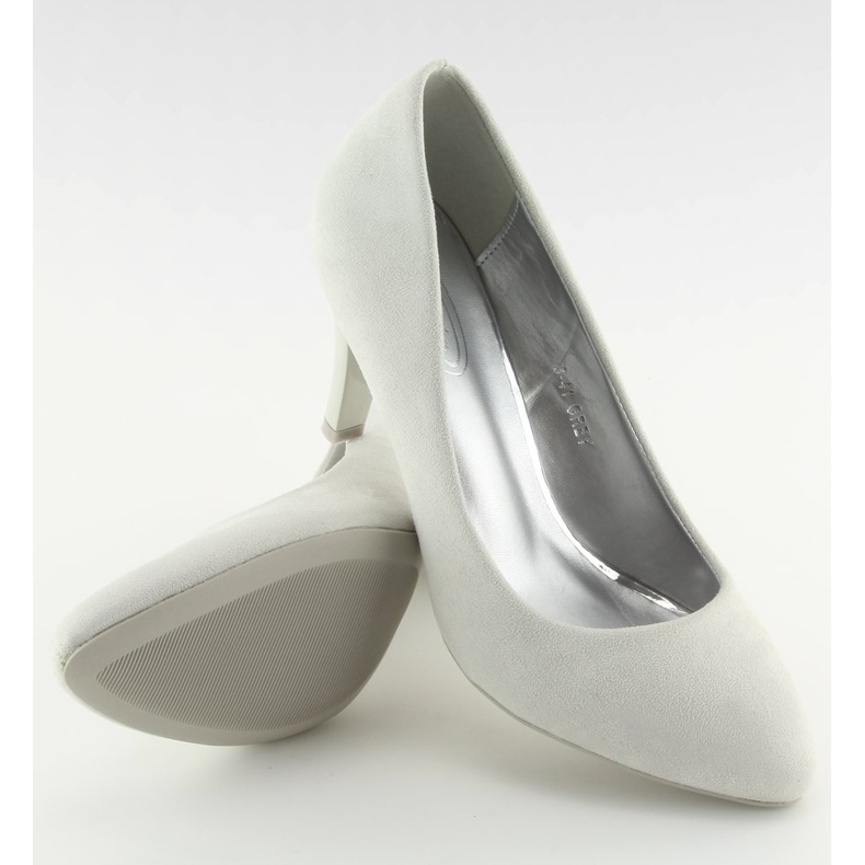 Pumps mit mandelförmigen Zehen grau B-41 Grey 1