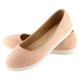 Glatte rosa Damen Ballerinas BH1236-BL Pink 1