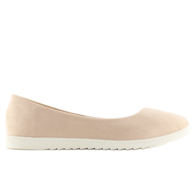 Glatte beige Ballerinas für Damen BH1236-BL Beige 1