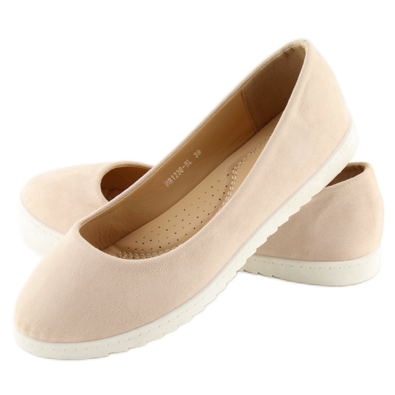 Glatte beige Ballerinas für Damen BH1236-BL Beige 2