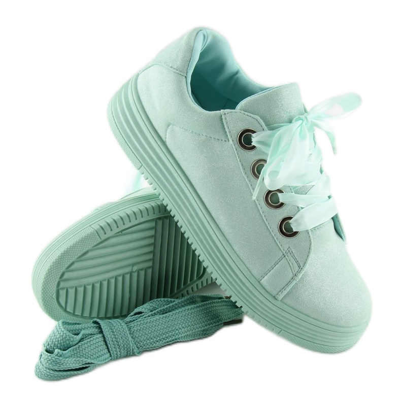 Sneakers mit Bändern mint H99-23 Hellgrün 1