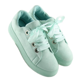 Sneakers mit Bändern mint H99-23 Hellgrün 2