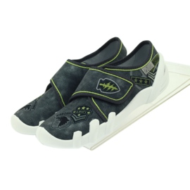 Befado Kinderschuhe Hausschuhe Turnschuhe 273y241 schwarz grau grün 4