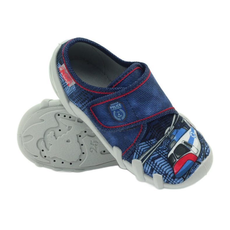 Befado Kinderschuhe Hausschuhe Turnschuhe 273x233 blau rot navy blau 3