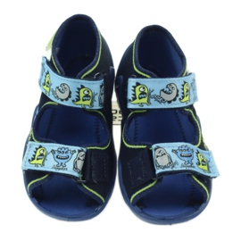 Befado Kinderschuhe Sandalen Hausschuhe 250P076 blau grün marineblau 4