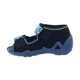 Befado Kinderschuhe Sandalen Hausschuhe 250P076 blau grün marineblau 2