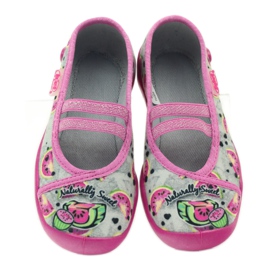 Befado Kinderschuhe Ballerinas Hausschuhe 116x231 grau grün rosa 5
