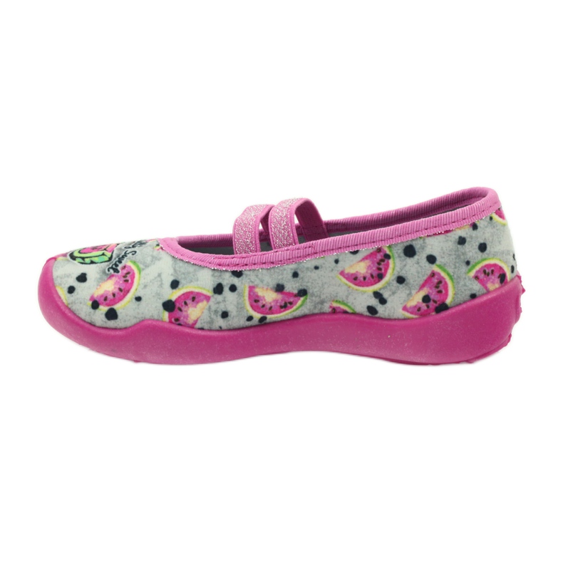 Befado Kinderschuhe Ballerinas Hausschuhe 116x231 grau grün rosa 3