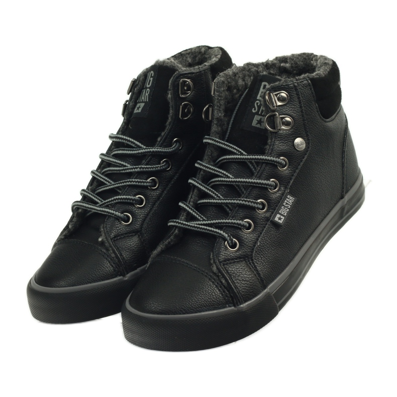 Sportschuhe mit Fell Big Star schwarz 4