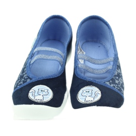 Befado Kinderschuhe Ballerinas Hausschuhe 116x241 blau marineblau 4