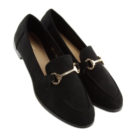 Schwarze Damen Slipper 369-11 schwarz 2