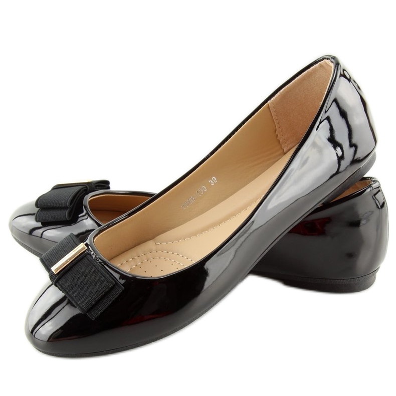 Schwarze Damen Ballerinas 9988-130 Schwarz 1