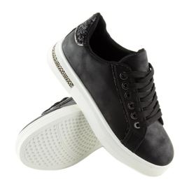 Schwarze Damen Sneaker AB-52 Schwarz 1