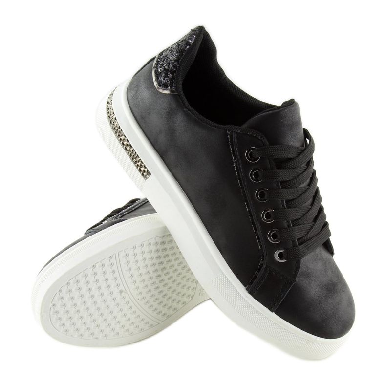 Schwarze Damen Sneaker AB-52 Schwarz 1