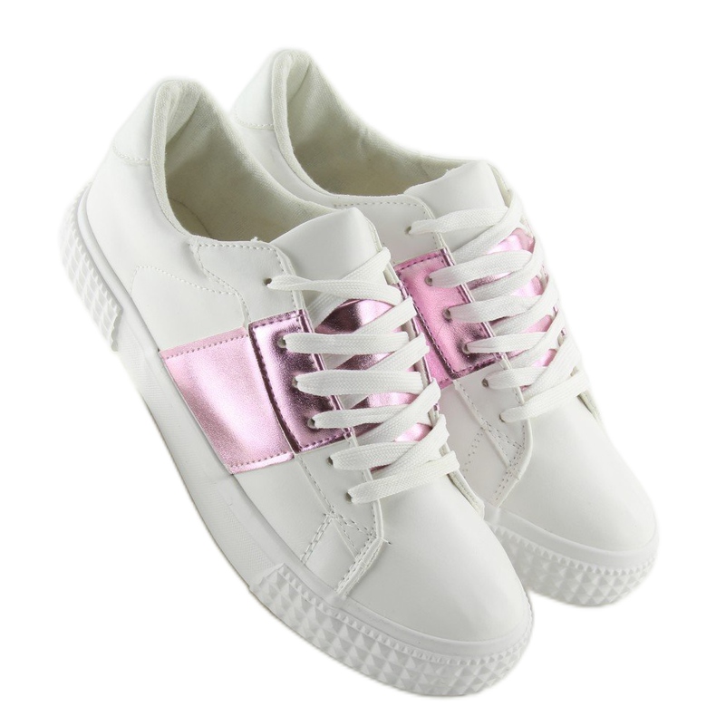 Damen Sneakers weiß und rosa M896 WEISS / PINK violett 1