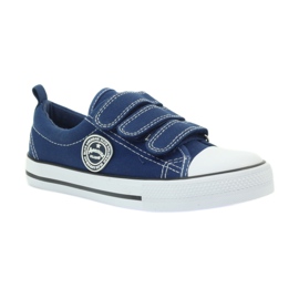 American Club Sneaker aus amerikanischem Denim mit Klettverschluss navy blau 1