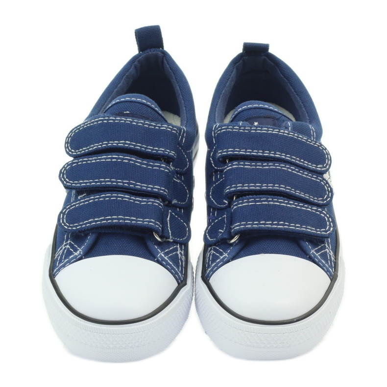 American Club Sneaker aus amerikanischem Denim mit Klettverschluss navy blau 4