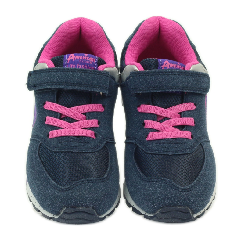 American Club Amerikanische ADI Sportschuhe für Kinder 15110 rosa marineblau 4