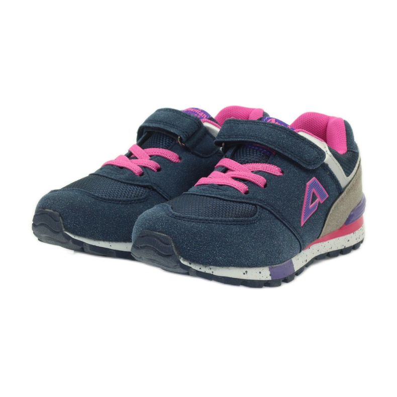 American Club Amerikanische ADI Sportschuhe für Kinder 15110 rosa marineblau 3
