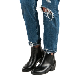 Corina Schwarze Chelsea-Boots mit hohen Absätzen 1