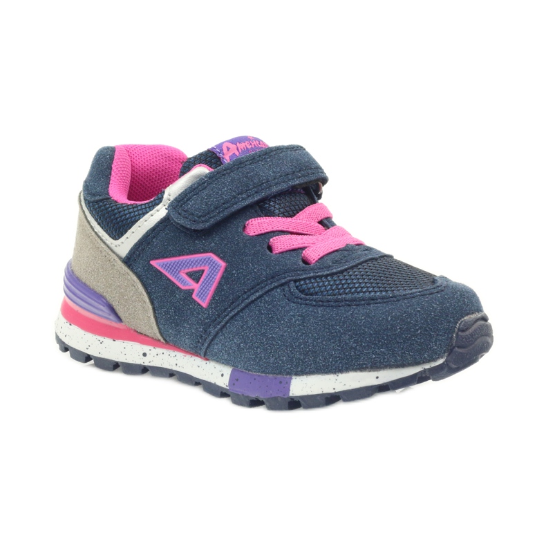 American Club American ADI Kindersportschuhe 15110 BM45976 rosa marineblau 2