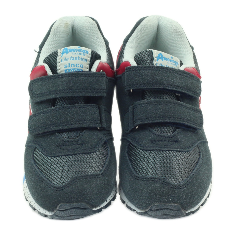 American Club Amerikanische ADI Sportschuhe für Kinder 15110 grau rot marineblau 4