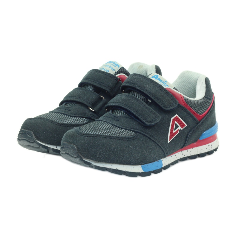 American Club Amerikanische ADI Sportschuhe für Kinder 15110 grau rot marineblau 3