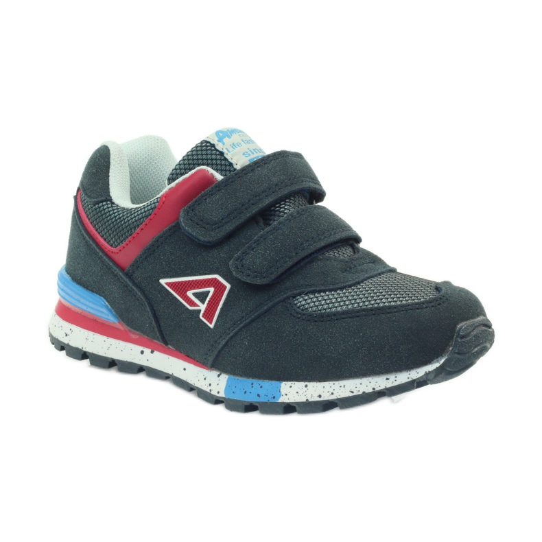 American Club Amerikanische ADI Sportschuhe für Kinder 15110 grau rot marineblau 1