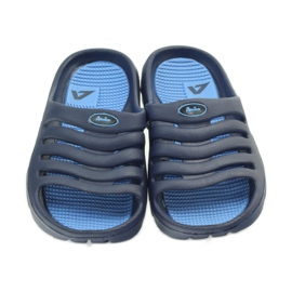 American Club Amerikanische Kinderpoolschuhe Hausschuhe navy blau 4