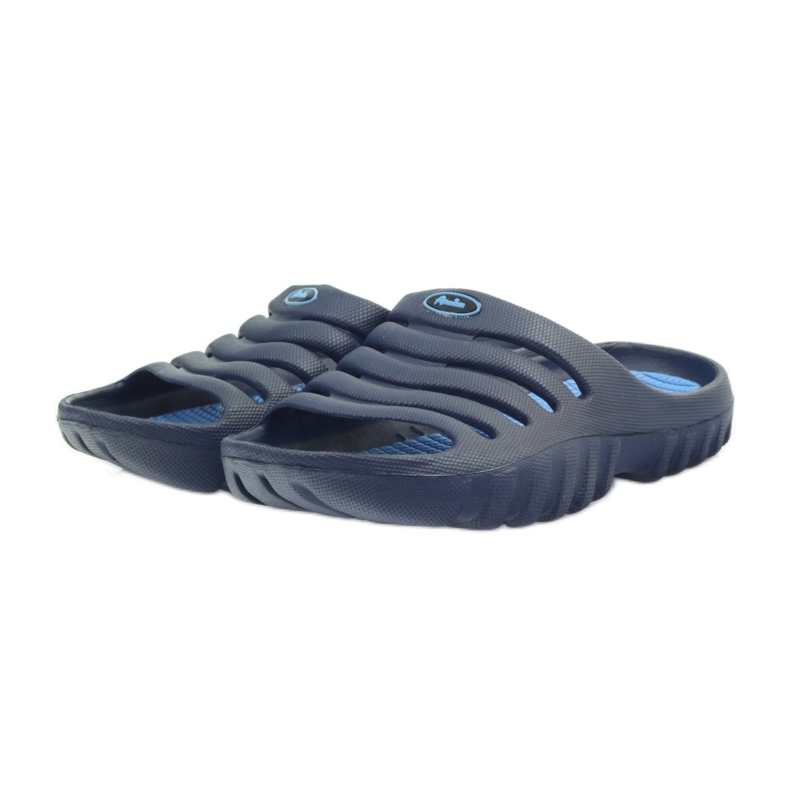 American Club Amerikanische Kinderpoolschuhe Hausschuhe navy blau 3