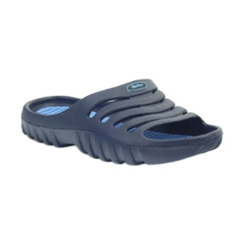 American Club Amerikanische Kinderpoolschuhe Hausschuhe navy blau 1