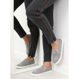 Graue Slip-On-Sneakers BL126P Grau 1