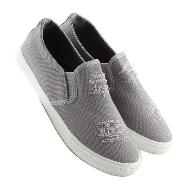 Graue Slip-On-Sneakers BL126P Grau 2